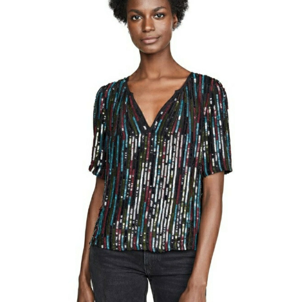 COPY - Velvet by Graham & Spencer Nikky sequin blouse